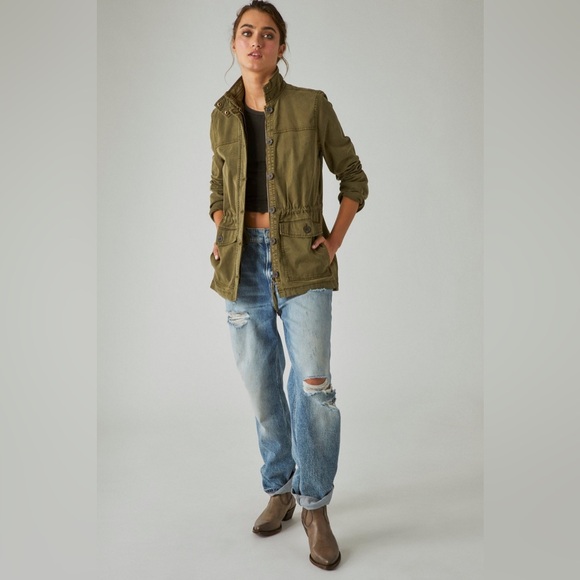 New $99 LUCKY BRAND Utility Jacket coat Medium Olive Night NWT - Picture 2 of 9